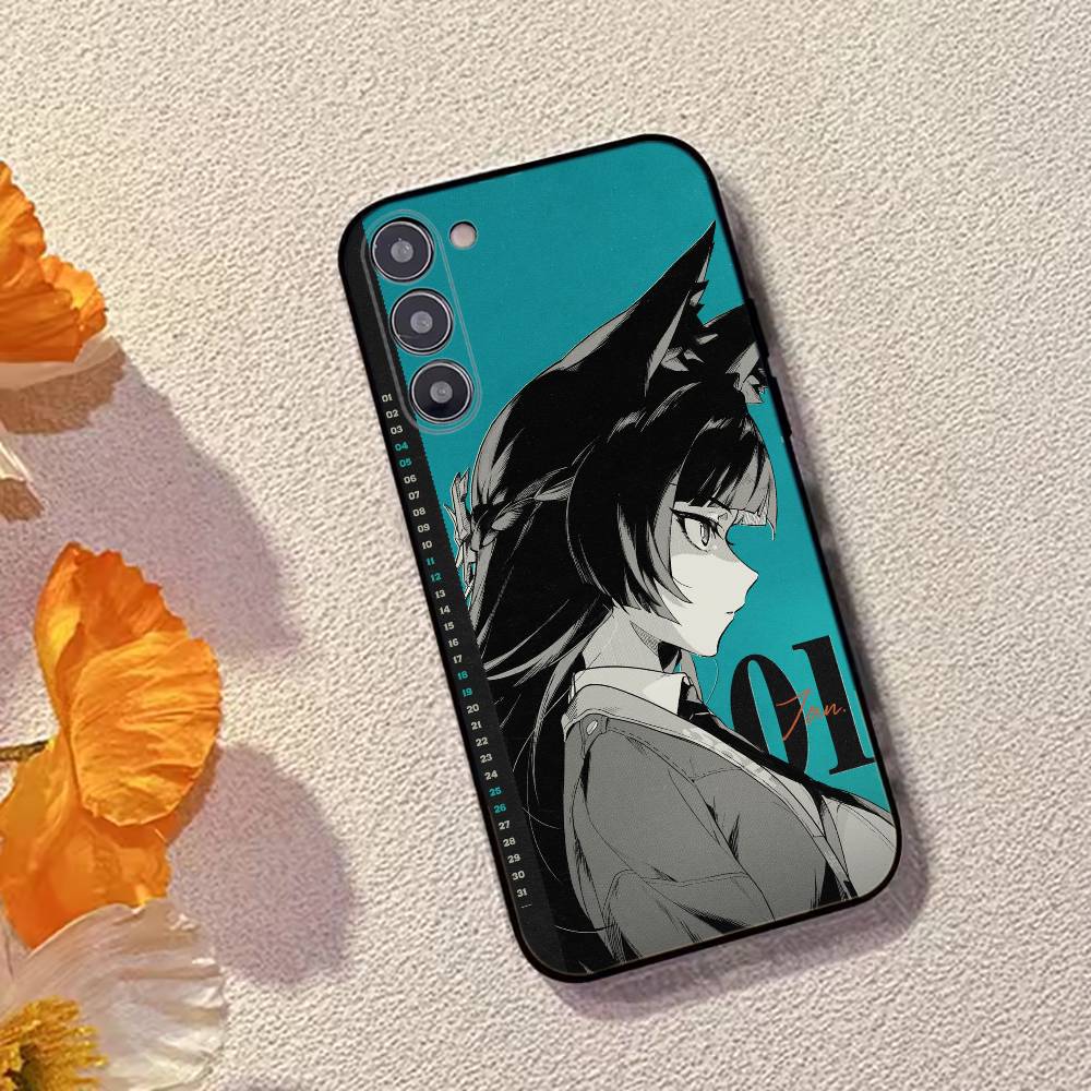 Game ZZZ Hoshimi Miyabi Phone Case Black Silicone Soft For Samsung Galaxy A73,A72,A71,A70,A53,A52,A51