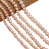 1String, Pink Natural Freshwater Pearls, Handcrafted Round Pearl Beads for DIY Necklaces, Jewelry Making Supplies 36cm