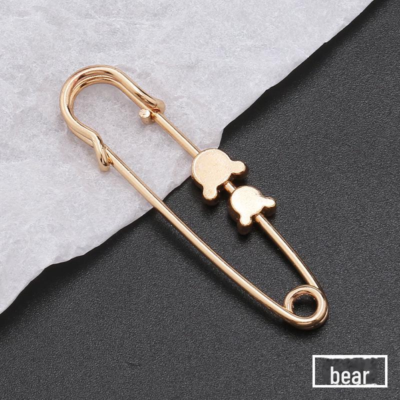 Adjustable Waist Skirt Pin: Anti-Exposure Metal Brooch Clothing Accessory