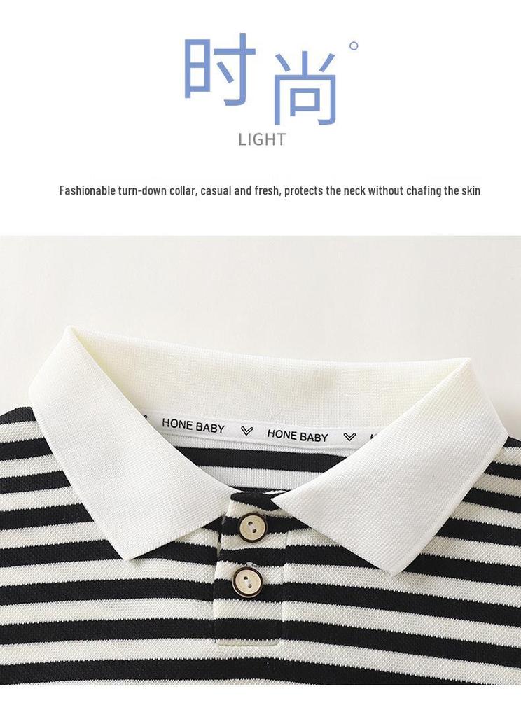 Children's Striped Hoodie for Boys - 2025 Korean Style Fashion, Spring/Autumn Wear, Casual Top for Medium and Small Kids.
