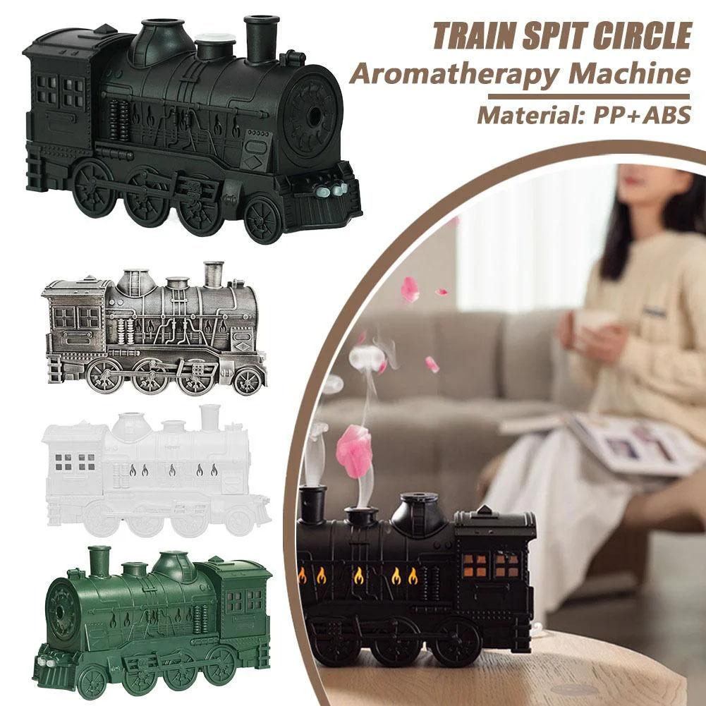 Vintage Train Ultrasonic Air Humidifier with Remote Control Fine Mist Quite 300ML Essential Oil Diffuser for Home Christmas I7Z7