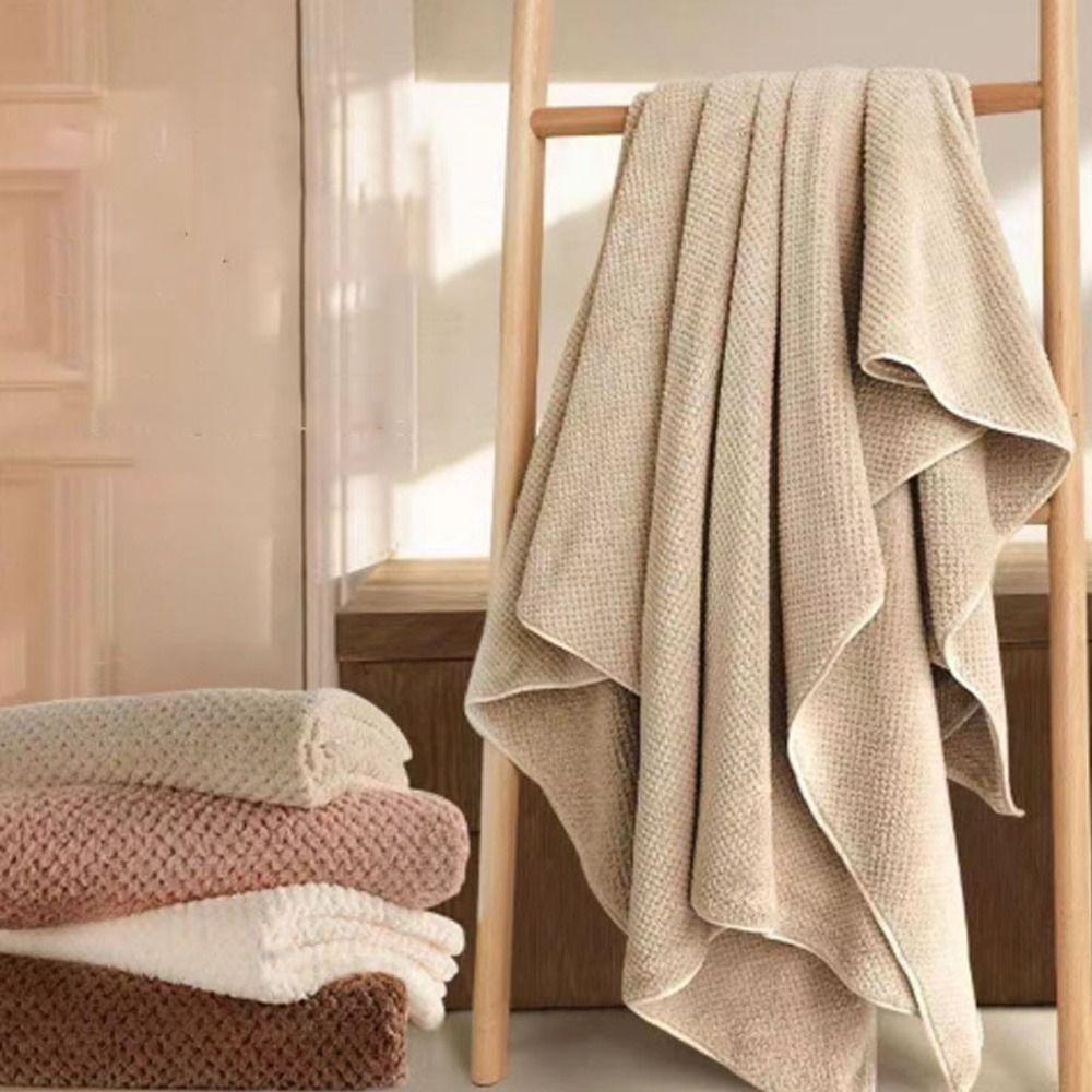 Absorbent Coral Fleece Bath Towel Microfiber Pool Towel Practical Beach Towel  Bathroom