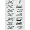 For BMW X1 X2 X3 X4 X5 X6 X7 GT Logo Emblem Rear Trunk Badge 3D ABS Chrome Black Car Sticker Decals