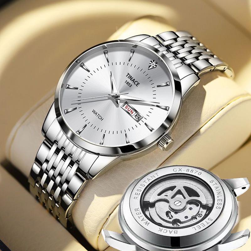 English Dual Calendar Automatic Non-mechanical Watch Men's Glow-in-the-dark Waterproof Business Casual Watch