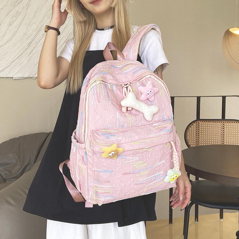 Schoolbag Japanese cute schoolbag high school junior high school students girls high value niche ins design sense travel spring outing backpack