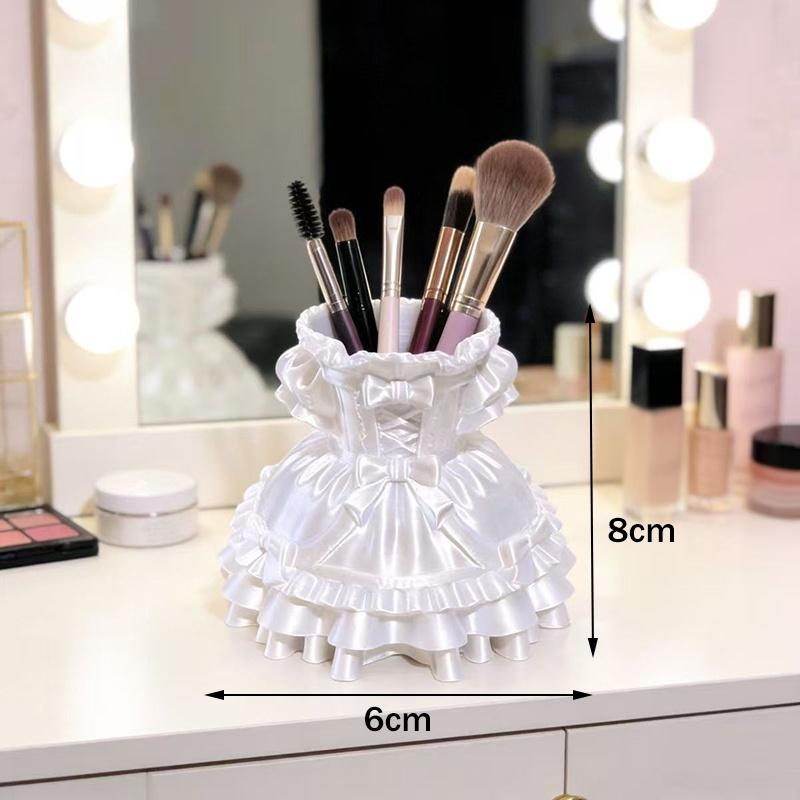 

Princess Dress Style Lolita Cute Desktop Storage Box Pen Holder Cosmetic Decoration Ornament, Home Decoration A2