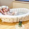 Cartoon Bear Inflatable Baby Bath Tub: Portable Infant Bathtub for Bathing and Playtime