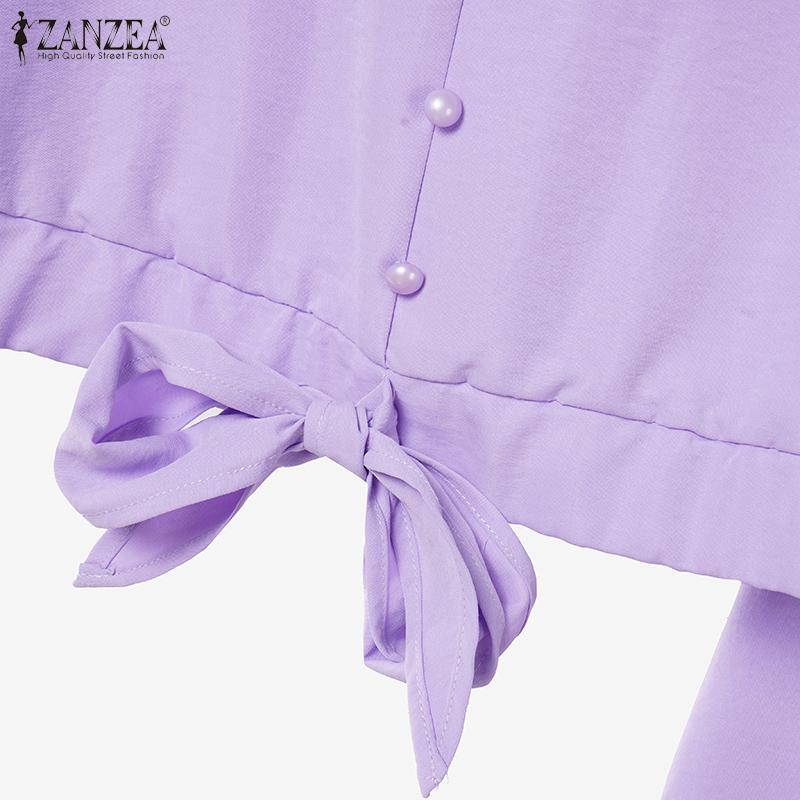 ZANZEA Dámské ležérní dvoudílné sady obleků s krátkým rukávem a kalhotami