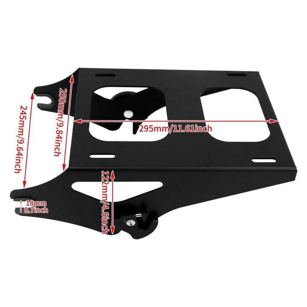 Harley Big Glide/Road King Street CVO Dual Headlight Quick Release Rear Luggage Rack (2014+)