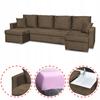 Bella BIG Corner Sofa Bed with Sleeping Function Family Meble Brown