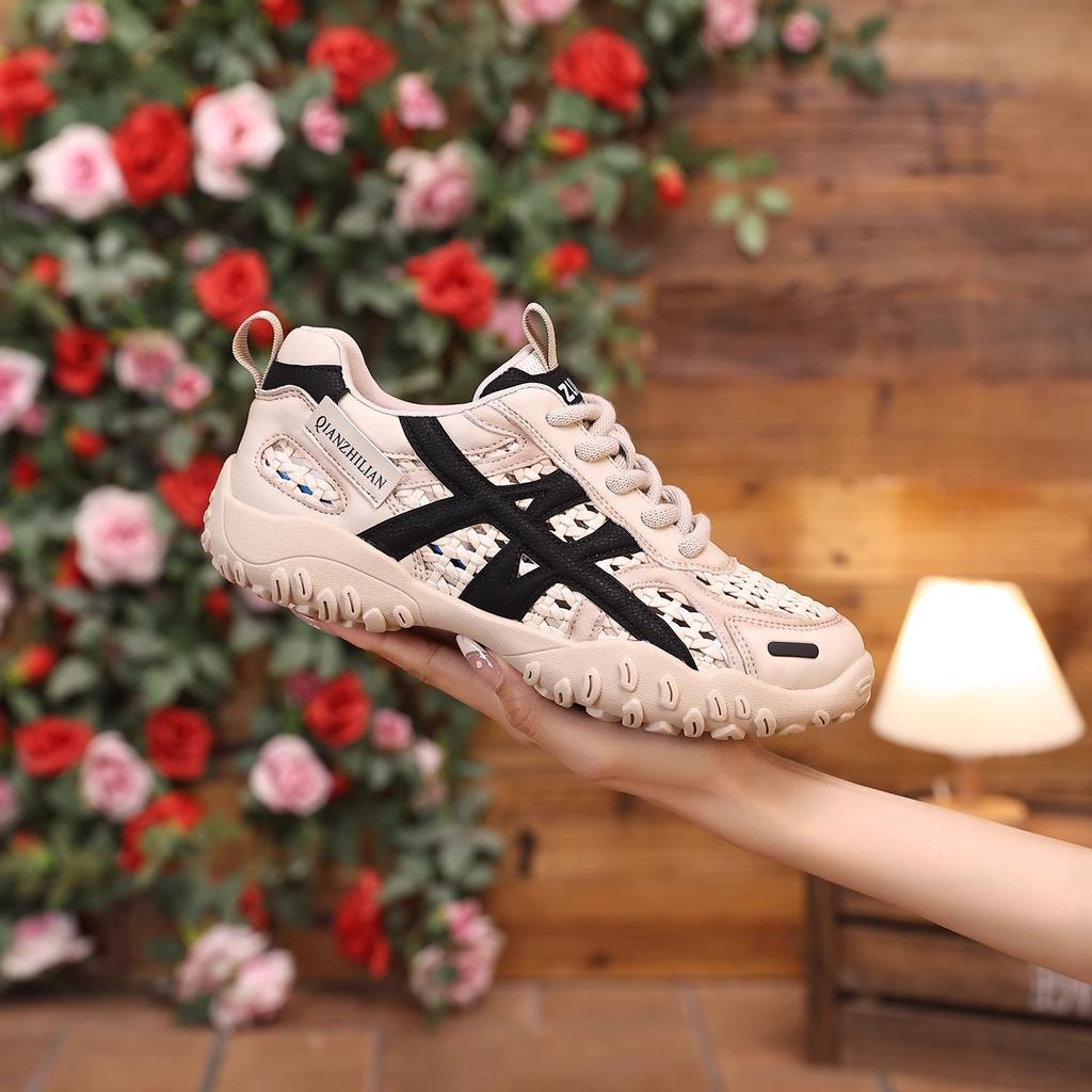 2025 New Summer Breathable Versatile Casual Sports Shoes Lightweight Dad Shoes Dexun Forrest Gump Shoes Hollow Sandals Women