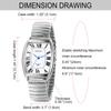 Watch Pair Couple Roman Alphabet Analog Display Square Antique Stylish Elastic Belt Pair Watch Quartz Watch Silver Fashion Accessories Birthday