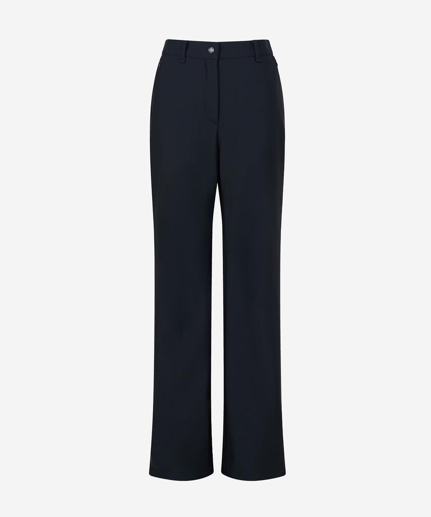 LORDLOAR Elastic Bonding Straight Slacks Black