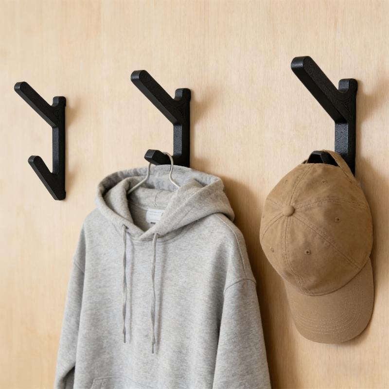 Strong Adhesive Hook For Organizing Coat Bags And Hat On Wall Door Without Drilling Easy To Install