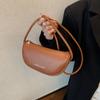 PU Solid Color Single Shoulder Women's Bag  Fashionable Mini Underarm Bag  Simple Crossbody Bag