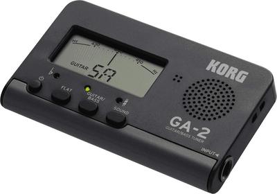KORG Ideal for Personal Supports Guitars and Flat and Long Scale 200 Hours of Continuous Lightweight and Compact GA-2 Guitar/Bass Tuner, Practice,