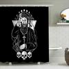 Gothic Horror Shower Curtain Skull Tapestry Dark Academia Wall Hanging Creepy Home Decor Halloween Decoration Macabre Art Room D