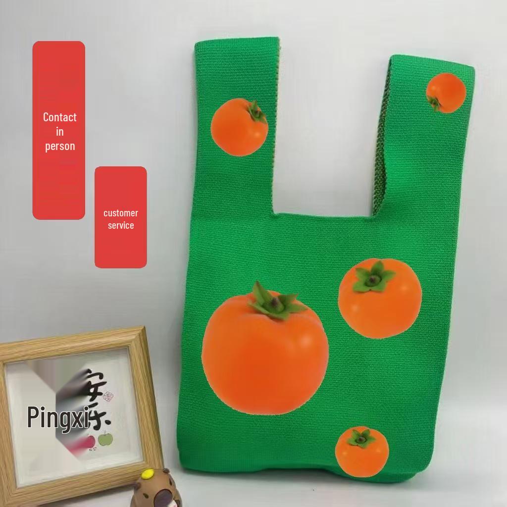 Festive Knitted Wedding Souvenir Candy Wristlet Tote Bag