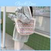 Sac Cabas Arc-en-ciel Élégant Grande Capacité Sac à Bandoulière en Coton Pour Femmes Usage Quotidien
