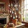 DIY Craft Easter Eggs Pendant Painted Easter Egg Props Hanging Easter Egg  Window Door Garden