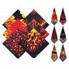 12 pcs Running Dancing Head Scarf Hiphop Hair Scarf Beautiful Pattern Square Decorative Scarf Costume Accessories