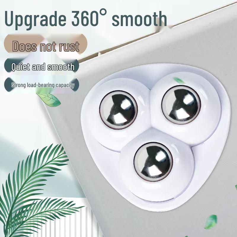 Universal Bedside Table with Three-Ball Bearing Caster: Hole-Free, Load-Bearing, Wear-Resistant, Mobile Storage Box