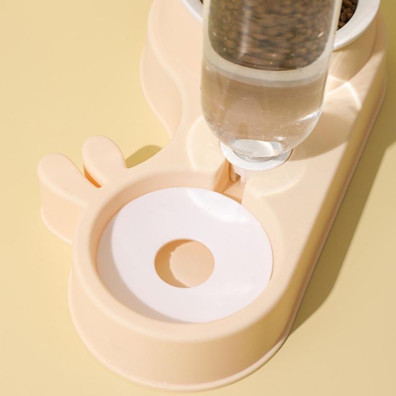 Pet Food Feeders and Waterer Detachable Cats Water Fountain Bowl Food Container Automatic Bowl Supply