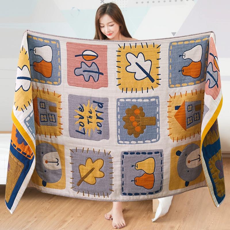 Pure Cotton Bath Towel - Four Layer Cotton Gauze Large Towel 70 X 140cm, Soft Absorbent for Bathing Shower