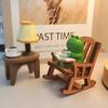 Cute Frog Rocking Chair Mini Car Ornament – Healing Desktop Decoration for Home Office, Japanese Style Gift for Friends