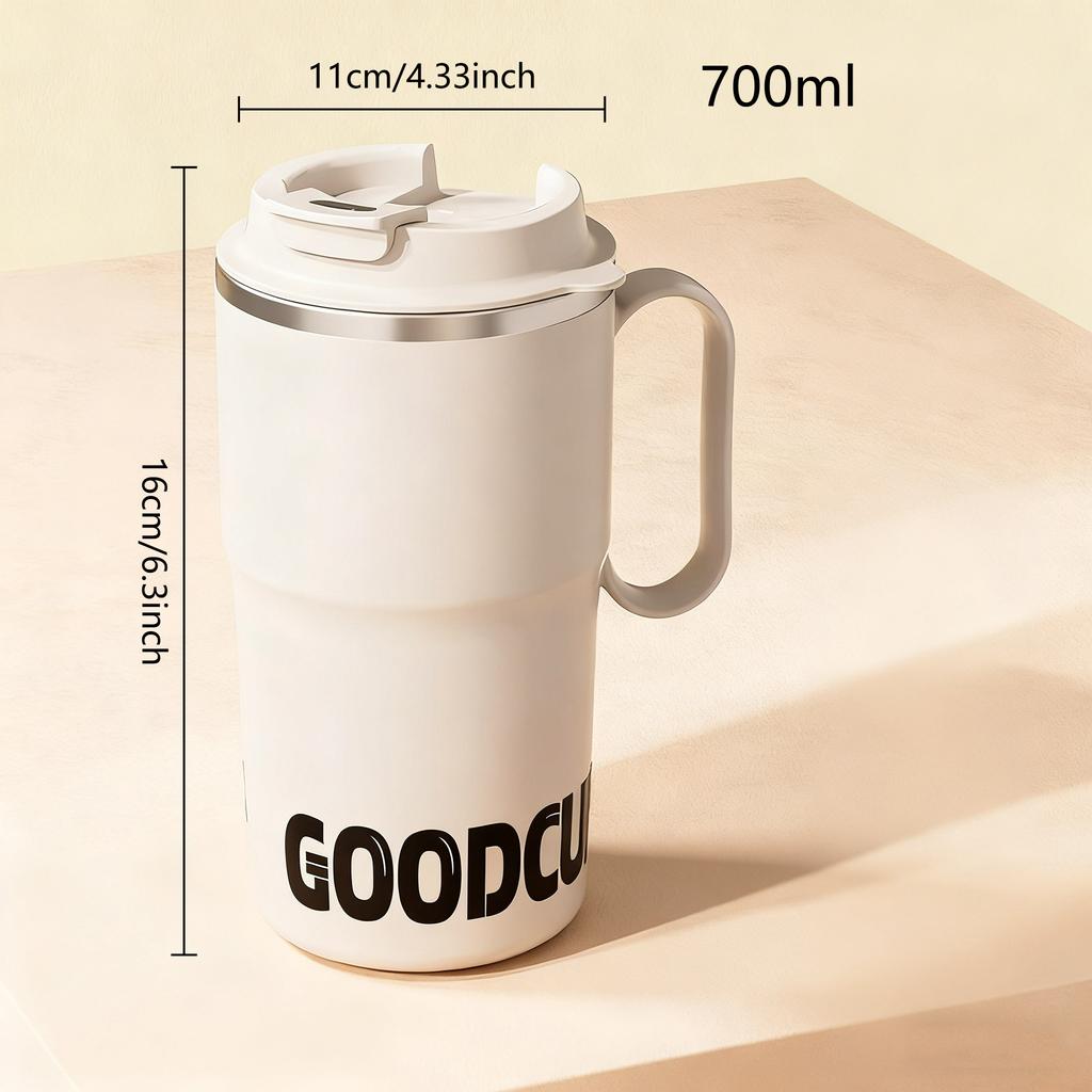 VALE A PENA COMPRAR Caneca Térmica de Aço Inoxidável 304 de Parede Dupla com Alça e Canudo Portátil de Grande Capacidade Copo Térmico para Água Copo de Café