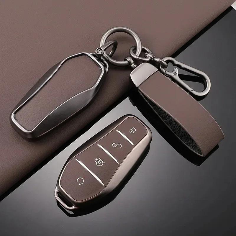 Car Key Case Cover Full Alloy Shell Keyring Pendant For Byd Atto 3 Han Ev Dolphin Durable Second Song Pro Tang Dmi Qin Plus Yuan