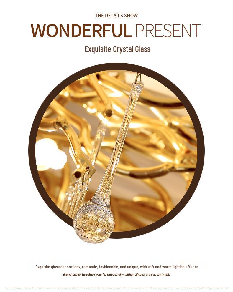 French Luxe Crystal Water Drop Chandelier - Living Room & Dining