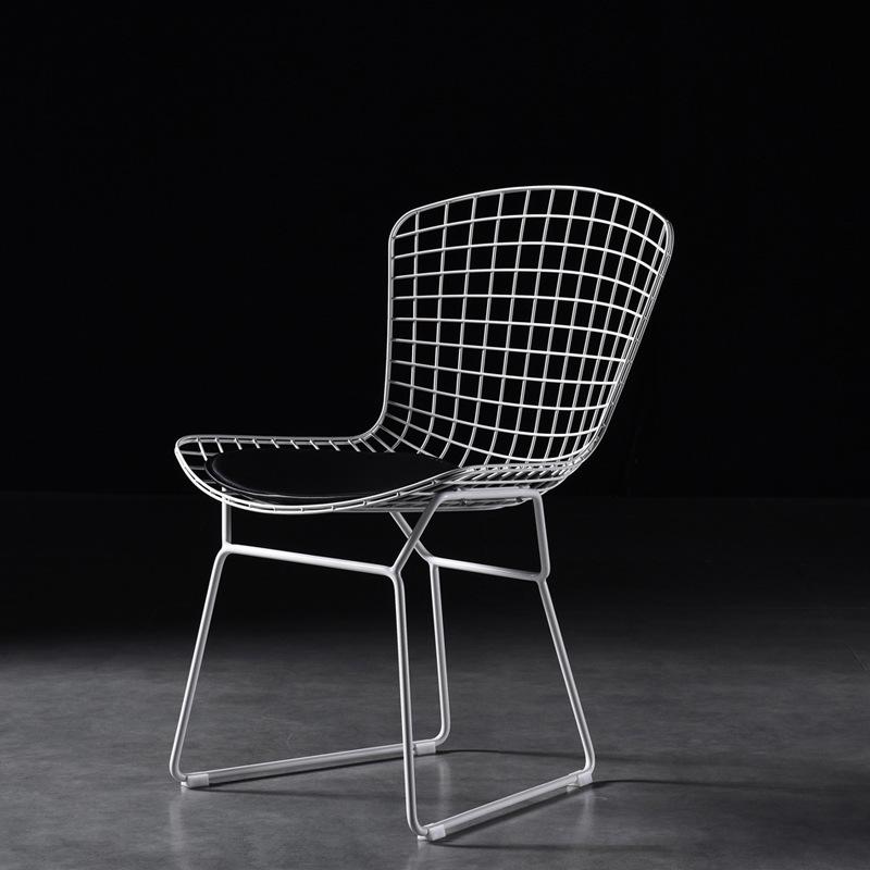 Nordic Net Red Chair Backrest Simple Makeup Computer Desk Chair Hollow Barbed Wire Ins Iron Art Home Dining Chair