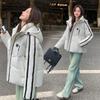 Winter new large size college style down cotton jacket padded jacket women's casual hooded padded jacket padded jacket tide