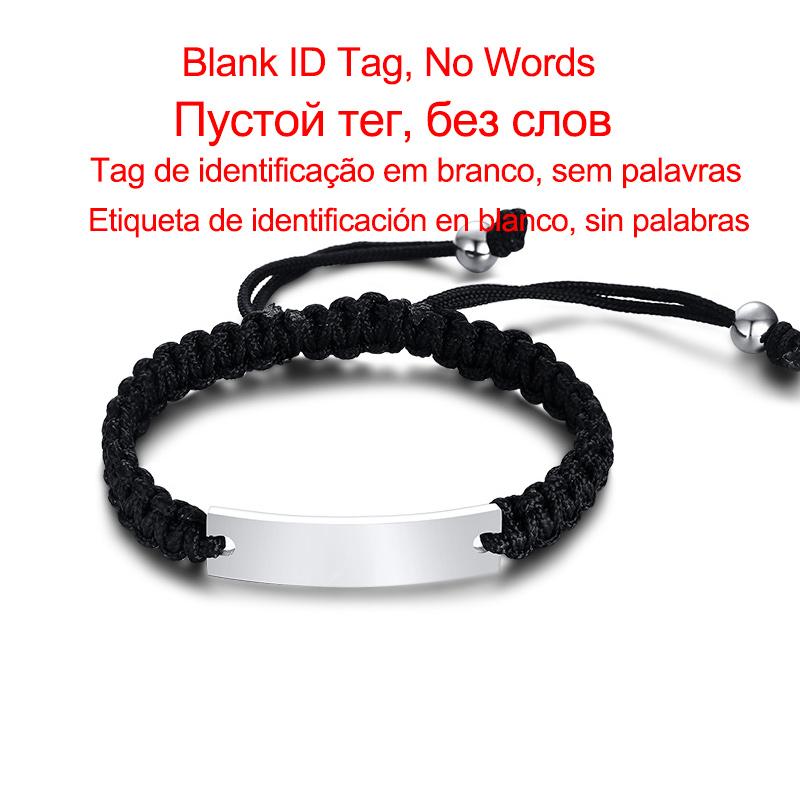 Bracelets Vnox pour Hommes avec Personnalisation Nom Personnalisé Date Initiales Citation Gravure Cordon Ajustable Bijoux Unisexe