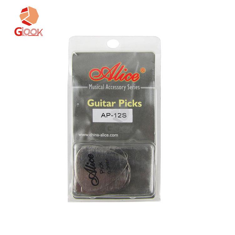 Alice Stainless Steel Electric Guitar Pick with Metal Spring and Wood Sheet