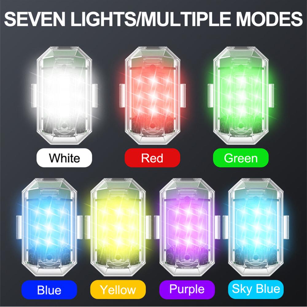 High Brightness LED Strobe Light 7 Colors USB Rechargeable Wireless Lights