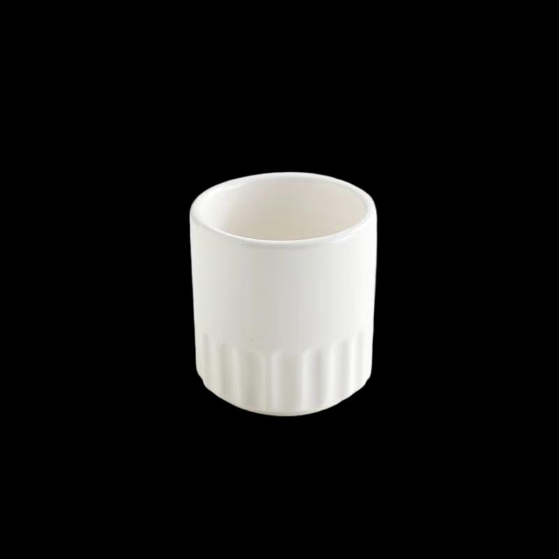 GOWKE Half-Textured White Ceramic Cup