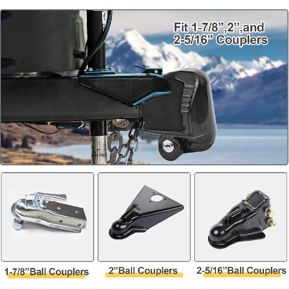 Trailer Lock With Keys Fit 1-7/8 ",2 ",And 2-5/16" Couplers,Universal Accessories For Boat,Vehicles,Trailers And Rv,Heavy-Duty Steel