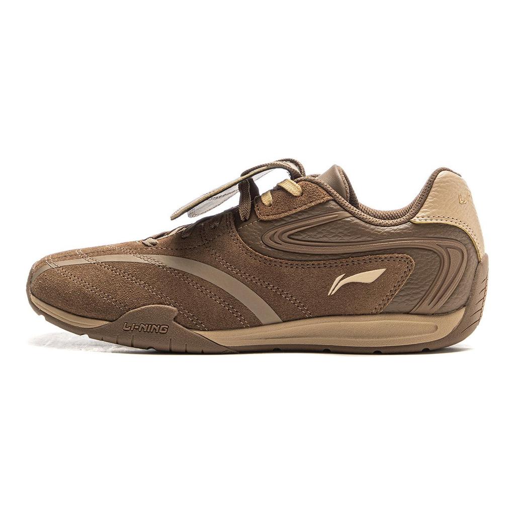 Li Ning Film Pulse Slip Resistant, Abrasion Resistant, Lightweight Low Top Casual Shoes Women's Brown AGLV136-2