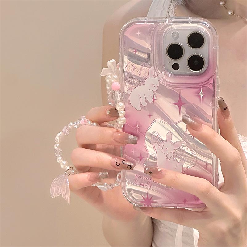 Zhitai Bracelet Mobile Phone Case for iPhone 11/12/13/14/15/16Pro, Mirror Paper Design, Suitable for Phantom and Promax Models