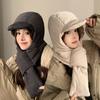 Women's Korean Lei Feng Winter Hat: New Style, Windproof, with Earmuffs and Scarf for Outdoor Skiing and Cycling.