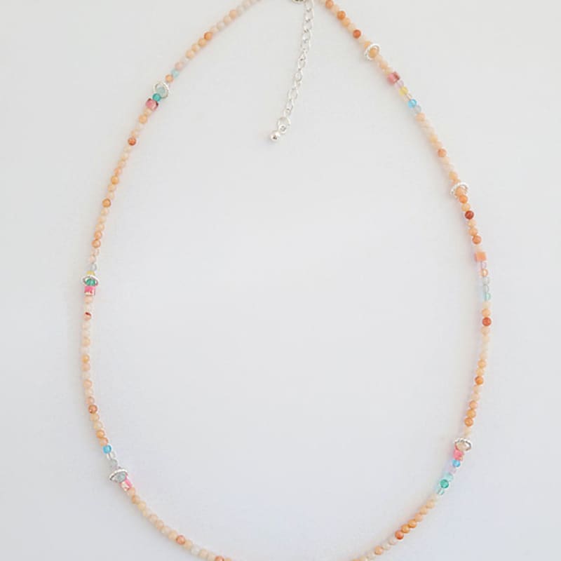 BSWAN pink opal ring necklace