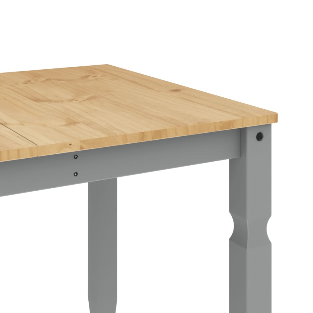 Dining Table Corona Gray 160 x 80 x 75 cm Solid Pine Wood