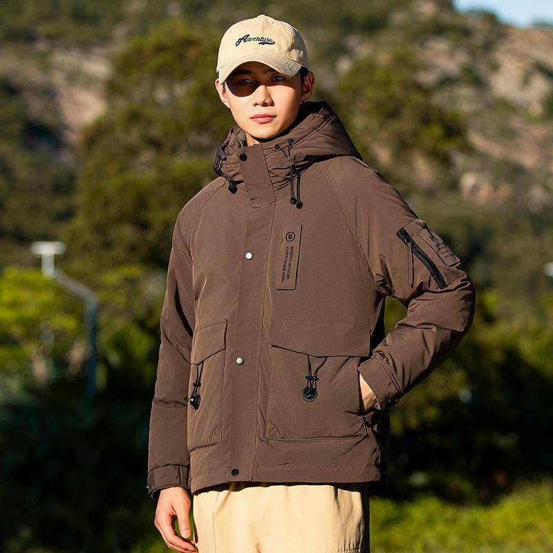 2025 Outdoor Winter White Duck Down Jacket Female Thickened Warm Couple Hooded Jacket Down Jacket Male