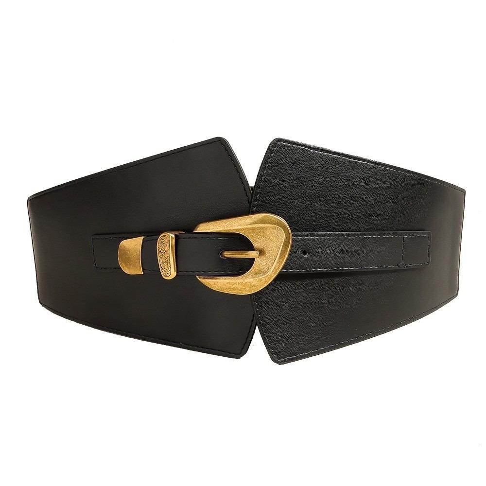 

Thin Effect Women s Slimming Belt Geometric Buckle Dress Waistband Elastic Waist Belt Women чорний