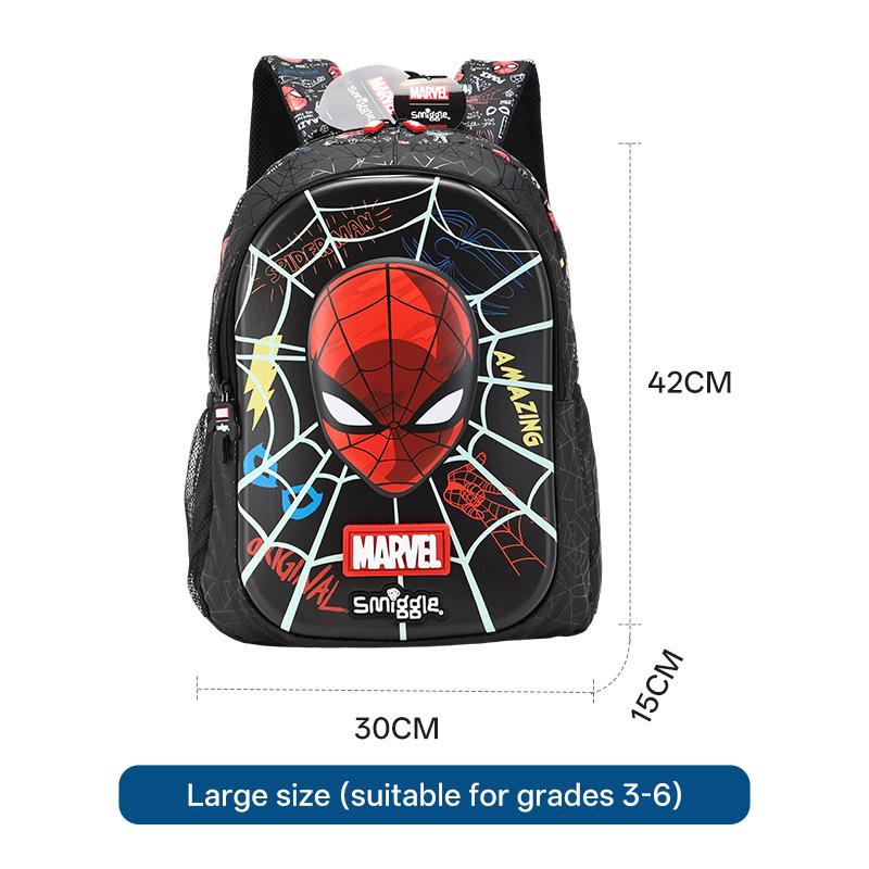 Smiggle Mask Spider-Man Large Schoolbag for Cool Boys High Capacity Book Backpack 2pcs