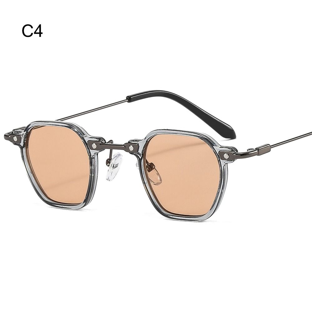 Cool Square Sunglasses Vintage UV400 Tint Ocean Lens Small Polygon Frame Sun Glasses Retro 90s Women Men Hip Hop Shades Eyewear