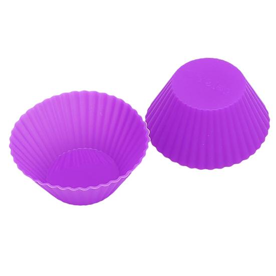 10Pcs Round Silicone Cake Muffin Cupcake Mold Maker Reusable Pastry Baking Tool