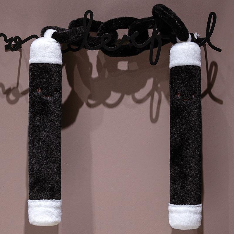 85Cm Lange Kongfu Nunchakus Pluche Kussen Gevuld Kleurrijk Sportuitrusting Decor Pluche Speelgoed Man Cadeau 85cm black
